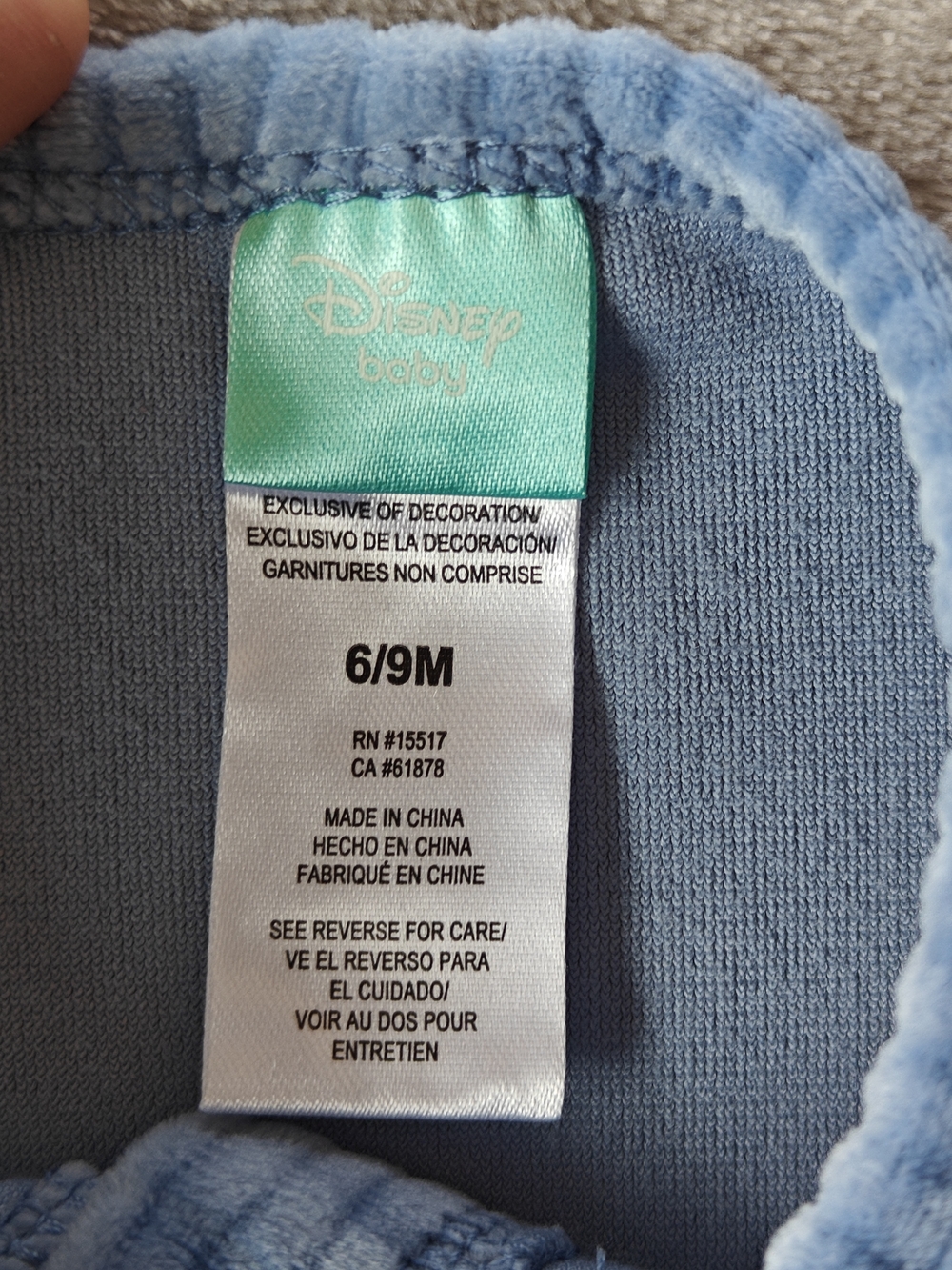 Disney Light Blue Ribbed Mickey Mouse Pajama Set - Picture 4 of 4